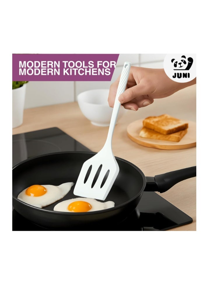 JUNI Kitchen Utensils Set – 21-Piece Silicone Kitchen Utensils Set, Heat-Resistant Silicone Cooking Utensils, Non-Stick Cookware Safe Kitchen Tool Set, BPA-Free with Storage Holder - Image 5