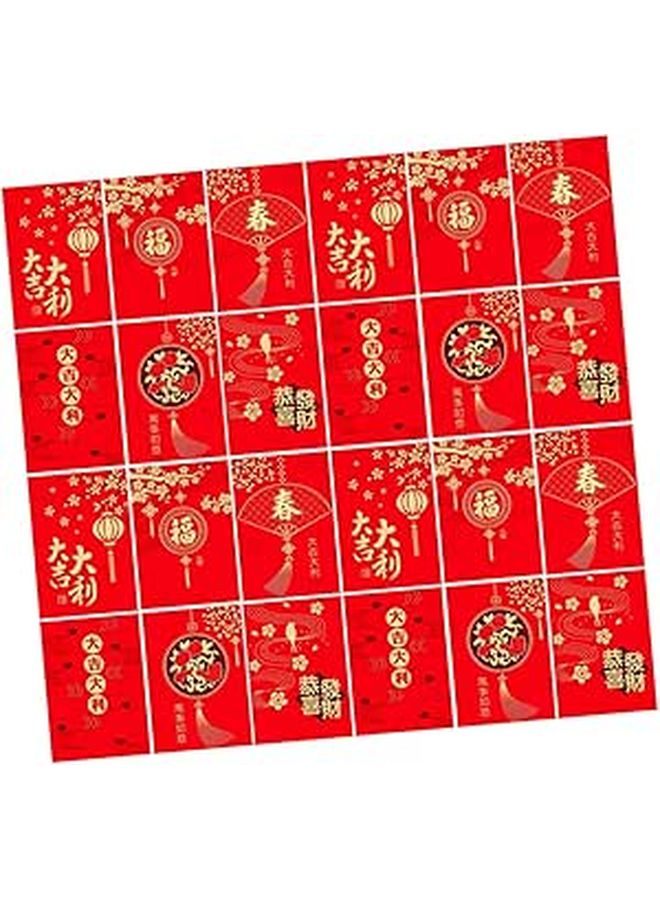 36pcs Chinese Red Envelopes Hongbao with Gold Foil Printing for Lunar New Year Money Gifts - Image 1