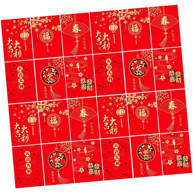 36pcs Chinese Red Envelopes Hongbao with Gold Foil Printing for Lunar New Year Money Gifts - Image 2