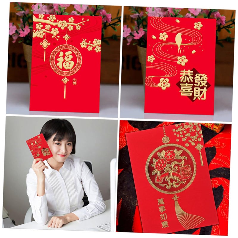 36pcs Chinese Red Envelopes Hongbao with Gold Foil Printing for Lunar New Year Money Gifts - Image 4