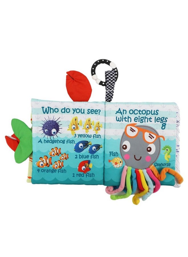 Bebe Mondo Fish Soft Baby Book Toys,Touch Feel Cloth Crinkle Books For Babies,Infant Toys 0-3-6-12 Months,Learning Education Toys,Sensory Mirror Toy,Baby Gifts Christmas Stocking Stuffers For Boys Girls-Teether  - Image 5