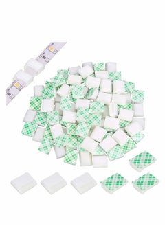 Y&D 100 PCS Light Strip Mounting Clips White Self Adhesive Led Fasteners Holder Cable Clamp Organizer for 10mm (10 mm)  - Image 1