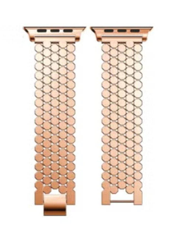 Replacement Band Loop Strap For Apple Watch Series 4 44mm Rose Gold - Image 2