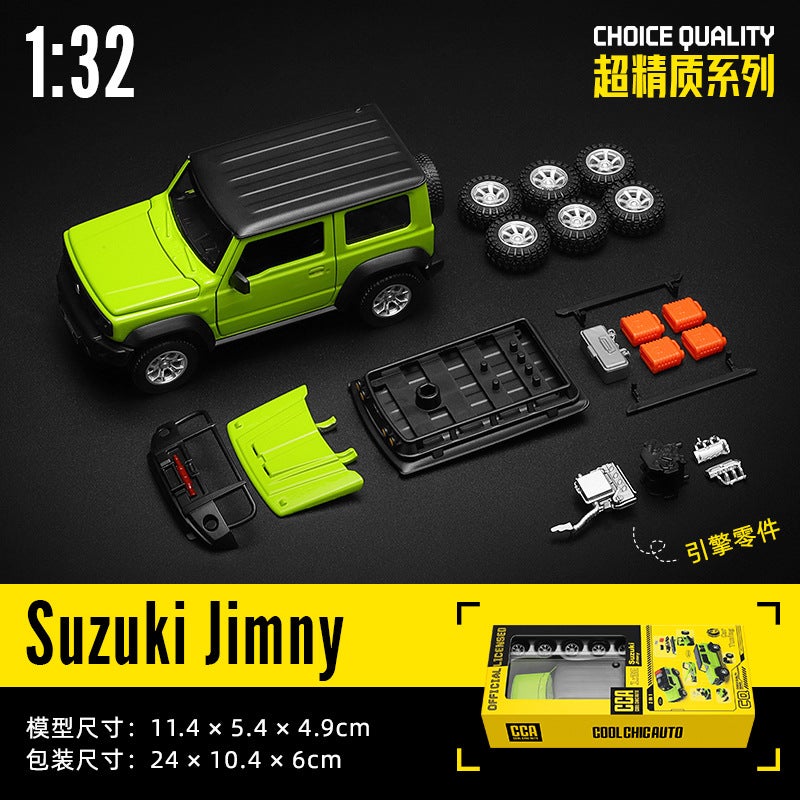 Color Perot CCA Alloy Car Childrens Toys 1/32 Suzuki Jimny SUV Static Model Assembled Car Model Boxed Red - Image 4