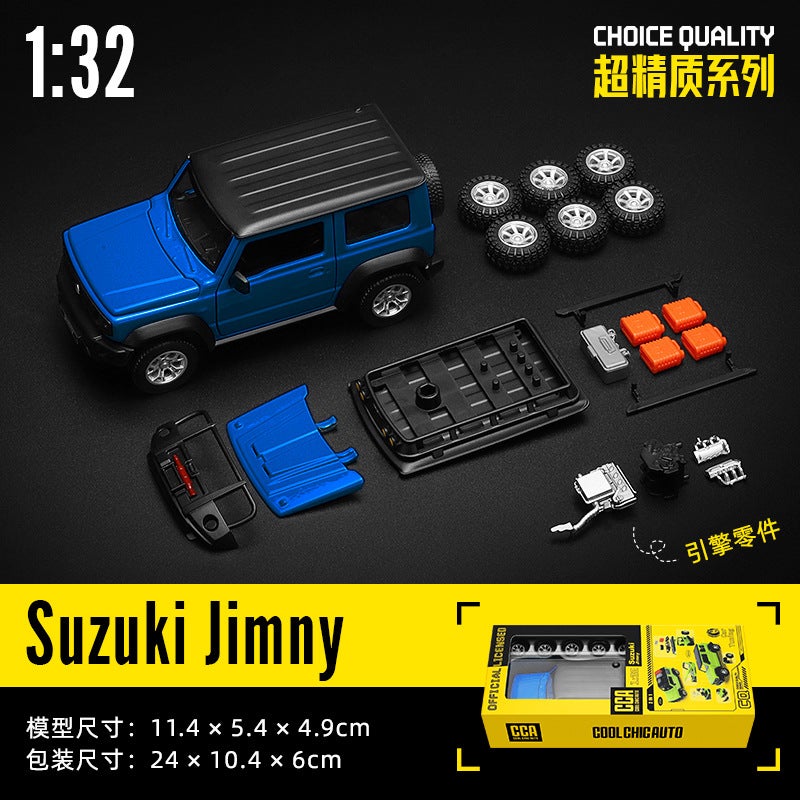 Color Perot CCA Alloy Car Childrens Toys 1/32 Suzuki Jimny SUV Static Model Assembled Car Model Boxed Red - Image 2