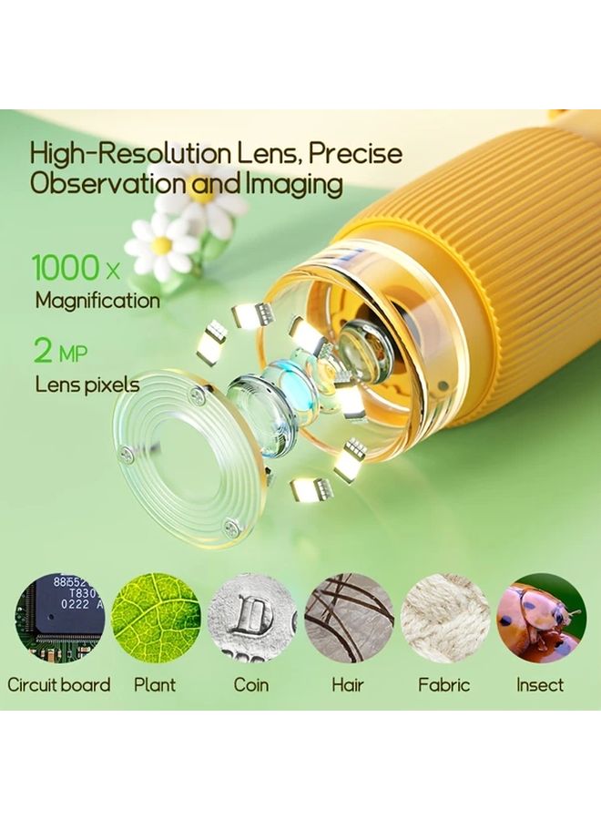 White RIVGOT USB Microscope 2 Inch IPS Screen 1000x Handheld Digital Magnifier - Image 5