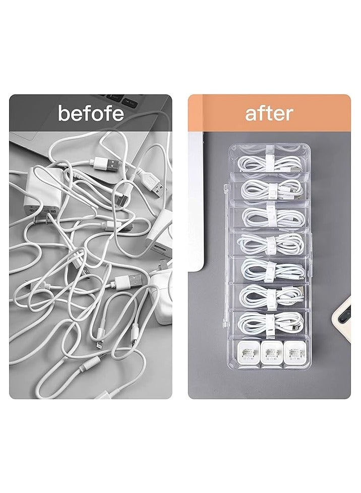 PROMASS Data Cable Organizer Storage Box With Lid,Electronic Cables Organizer Box - Image 5