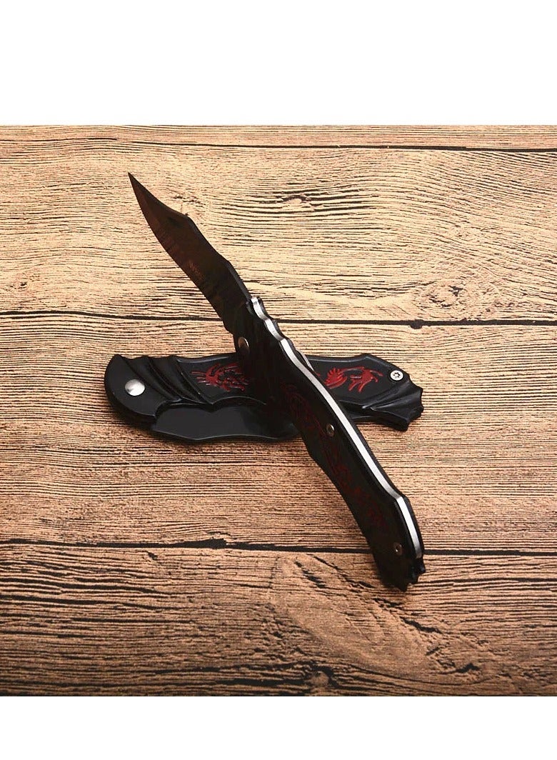 سكين فواكه قابل للطي ، سكين قابل للطي محمول متعدد الأغراض مع مقبض الألومنيوم والصلب ، أداة القطع المدمجة للتخييم في الهواء الطلق المشي لمسافات طويلة الاستخدام اليومي - Image 4