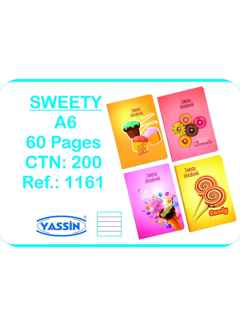 Yassin Sweety Notebook - A6 - 60 sheets - No:1161