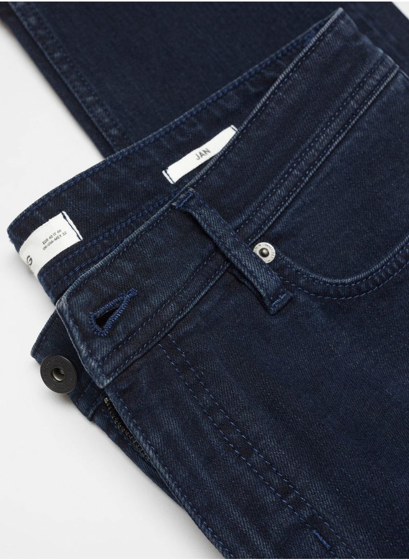 Mango Man Straight Fit Rinse Wash Jeans  - Image 4