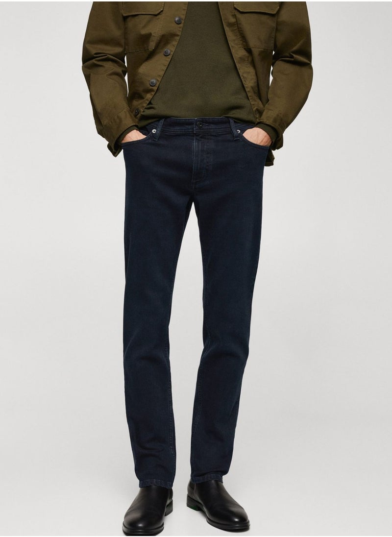 Mango Man Straight Fit Rinse Wash Jeans  - Image 1
