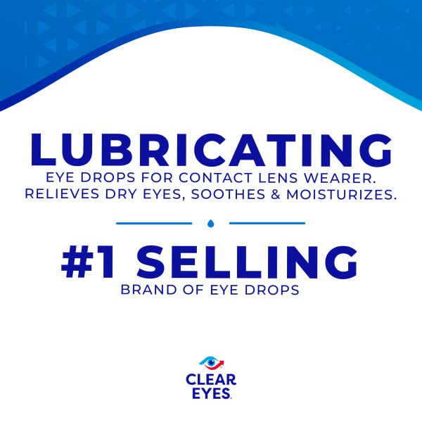 Clear Eyes Clear Eyes Contact Lens Relief Eye Drops,0.5 Fl Oz (Pack of 2)  - Image 3