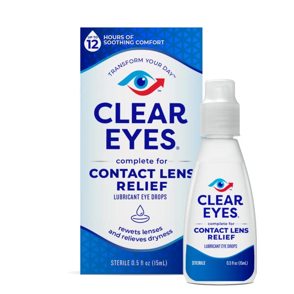 Clear Eyes Clear Eyes Contact Lens Relief Eye Drops,0.5 Fl Oz (Pack of 2)  - Image 5