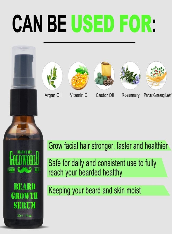 GoldWorld Beard Kit Beard Grooming Kit w/Beard Wash/Shampoo Beard Oil Balm Brush Comb Scissor Bag e-Book Christmas Stocking Stuffers Gifts Ideas for Men Him Dad Boyfriend Husband Mens - Image 3