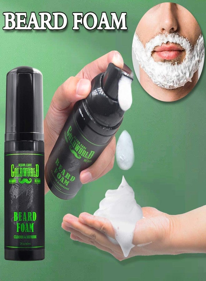 GoldWorld Beard Kit Beard Grooming Kit w/Beard Wash/Shampoo Beard Oil Balm Brush Comb Scissor Bag e-Book Christmas Stocking Stuffers Gifts Ideas for Men Him Dad Boyfriend Husband Mens - Image 2
