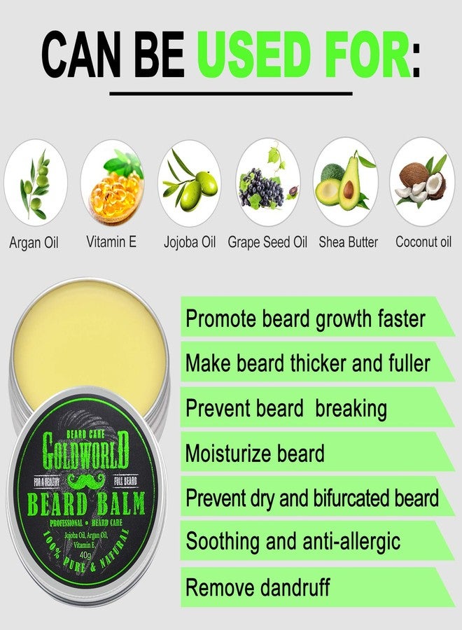 GoldWorld Beard Kit Beard Grooming Kit w/Beard Wash/Shampoo Beard Oil Balm Brush Comb Scissor Bag e-Book Christmas Stocking Stuffers Gifts Ideas for Men Him Dad Boyfriend Husband Mens - Image 5
