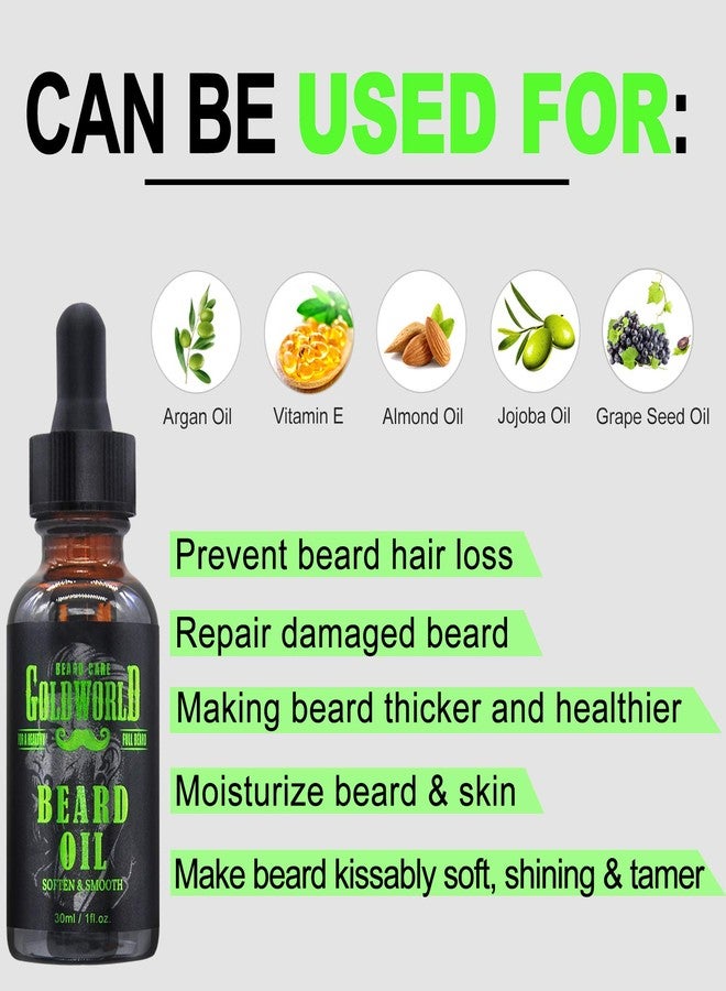GoldWorld Beard Kit Beard Grooming Kit w/Beard Wash/Shampoo Beard Oil Balm Brush Comb Scissor Bag e-Book Christmas Stocking Stuffers Gifts Ideas for Men Him Dad Boyfriend Husband Mens - Image 4