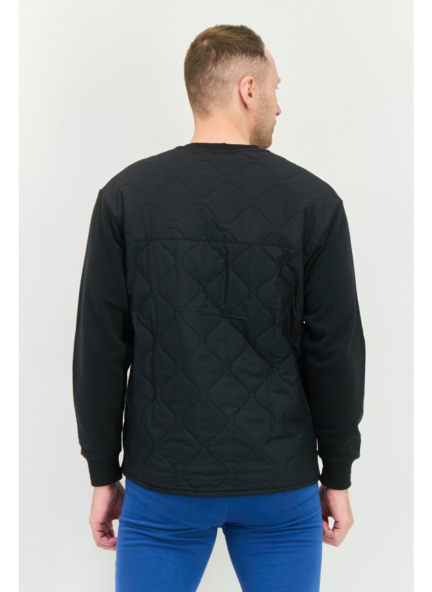 Adidas - Men Spotswear Fit Long Sleeve Outdoor Sweat Shirt , Black - Image 1