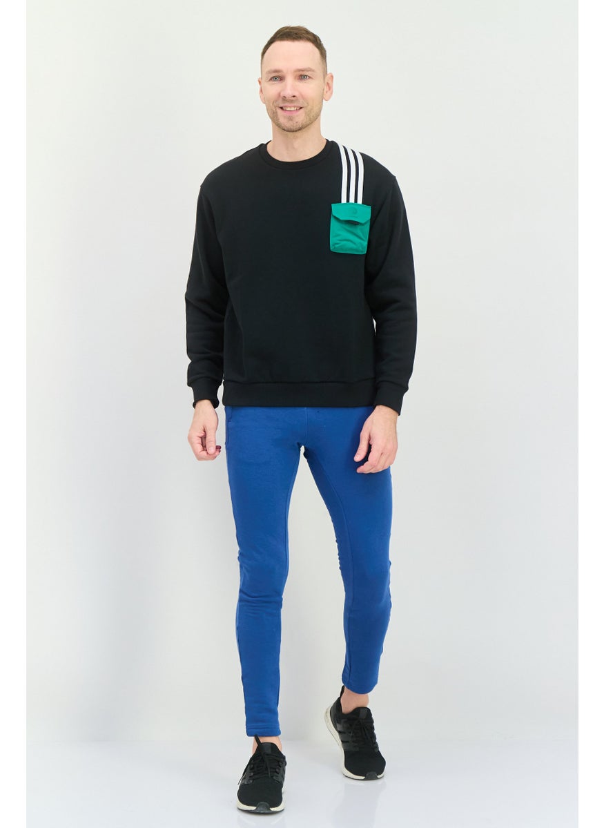 Adidas - Men Spotswear Fit Long Sleeve Outdoor Sweat Shirt , Black - Image 1
