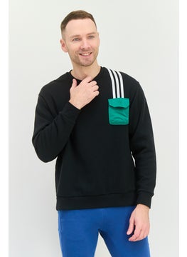 Men Spotswear Fit Long Sleeve Outdoor Sweat Shirt , Black