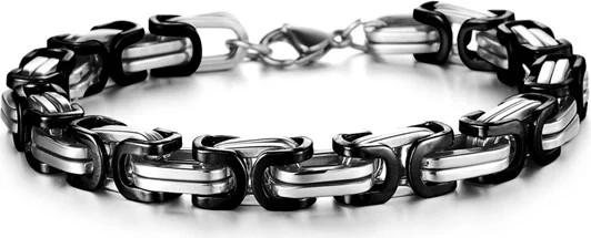 Chavin Bold King Model 8 Mm. Gray Steel Men's Bracelet Df14Sy