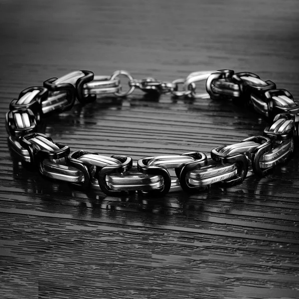 Chavin Bold King Model 8 Mm. Gray Steel Men's Bracelet Df14Sy