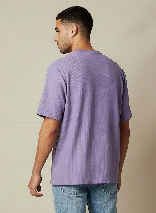 Splash FAV PURPLE Men Regular Fit Crew Neck Short Sleeves T-shirt for Men | Best Price UAE