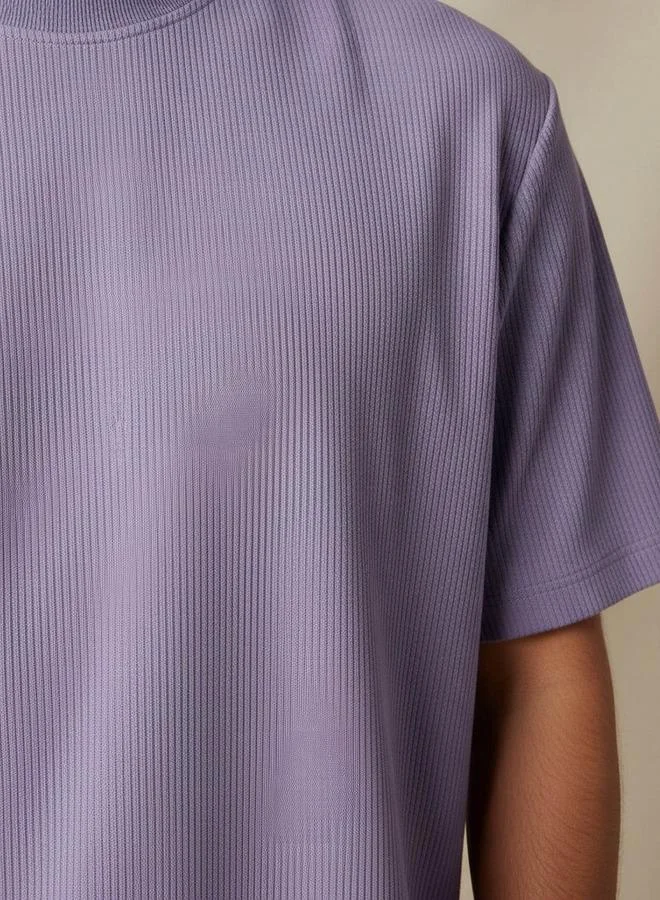 Splash FAV PURPLE Men Regular Fit Crew Neck Short Sleeves T-shirt for Men | Best Price UAE
