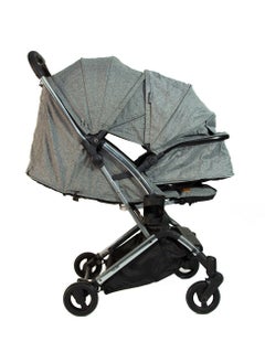 Pikkaboo Youbi Toddler German Travel Light Stroller-Grey with New Born Attachment  - Image 2