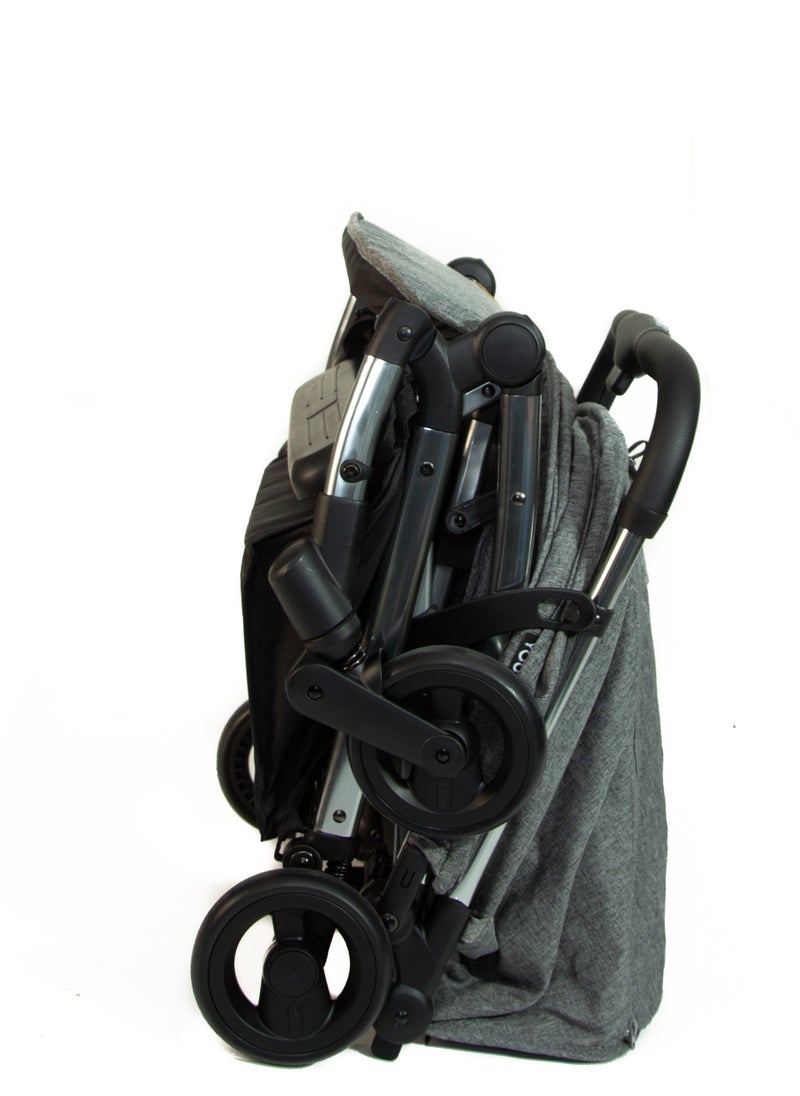 Pikkaboo - Youbi Toddler German Travel Light Stroller-Grey with New Born Attachment - Image 1