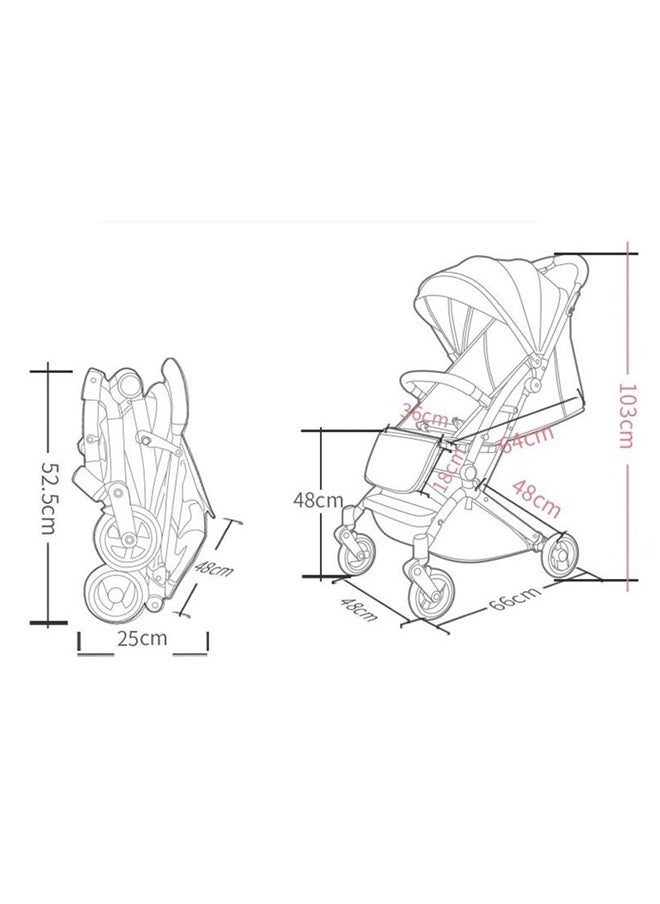 Pikkaboo - Youbi Toddler German Travel Light Stroller-Grey with New Born Attachment - Image 1