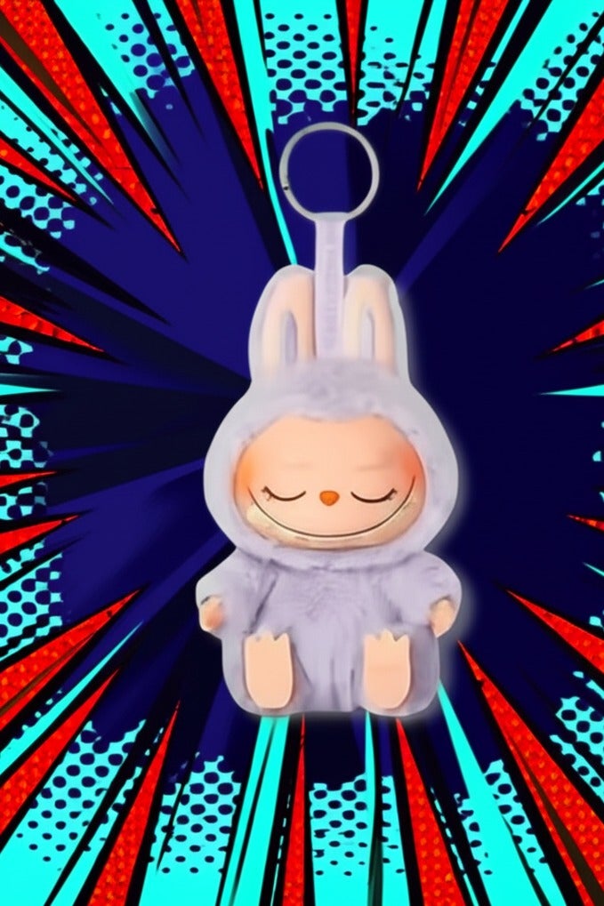 Premium Collectible Plush Bunny Keychain – Soft Stuffed Toy with Seat Pose – Cute Mini Animal Bag Charm for Gifts & Decoration – Portable & Durable Hanging Accessory for Kids & Adults - Image 2