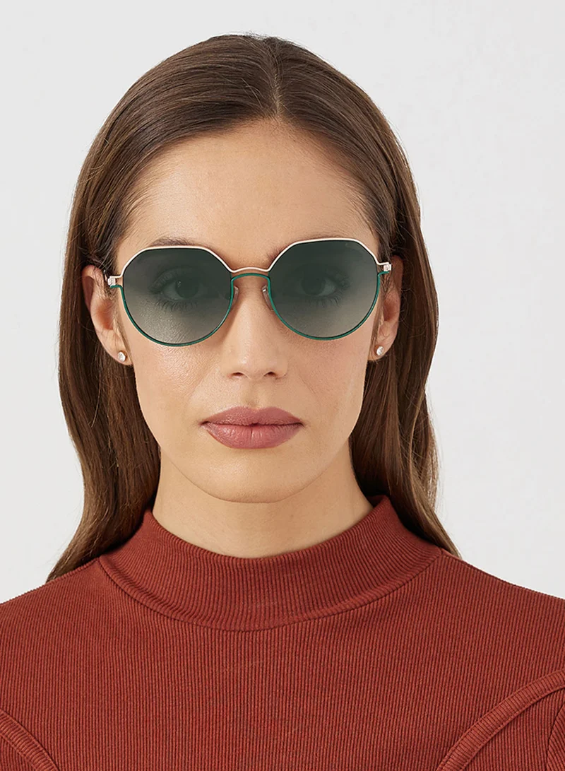 بلاك أوت Momo,Women Sunglasses, Geometric Sunglasses, UV Protection: UV400 (Blue,Green)