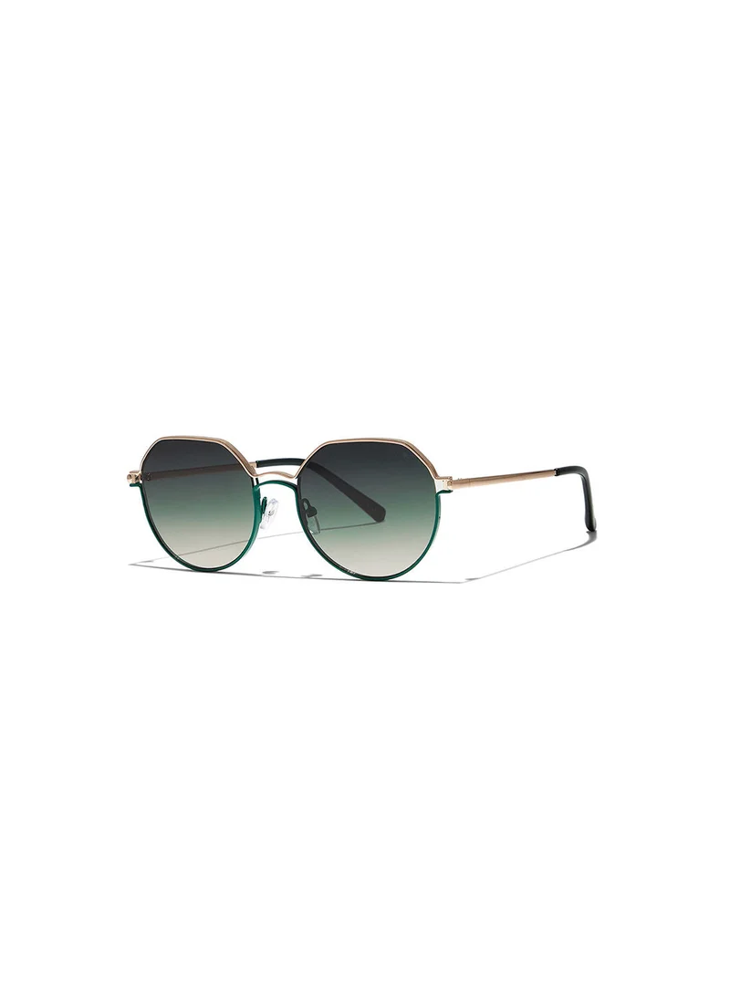 Blackout Momo,Women Sunglasses, Geometric Sunglasses, UV Protection: UV400 (Blue,Green)