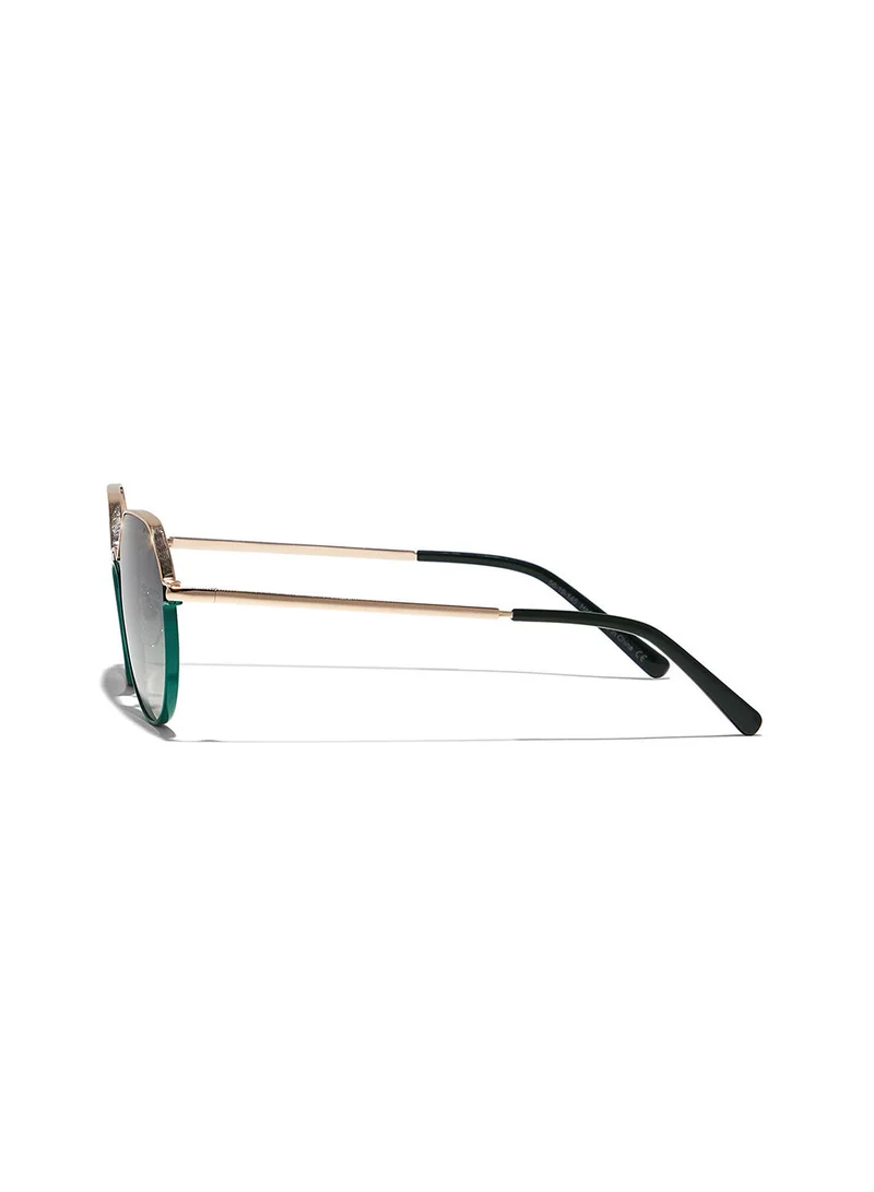 بلاك أوت Momo,Women Sunglasses, Geometric Sunglasses, UV Protection: UV400 (Blue,Green)