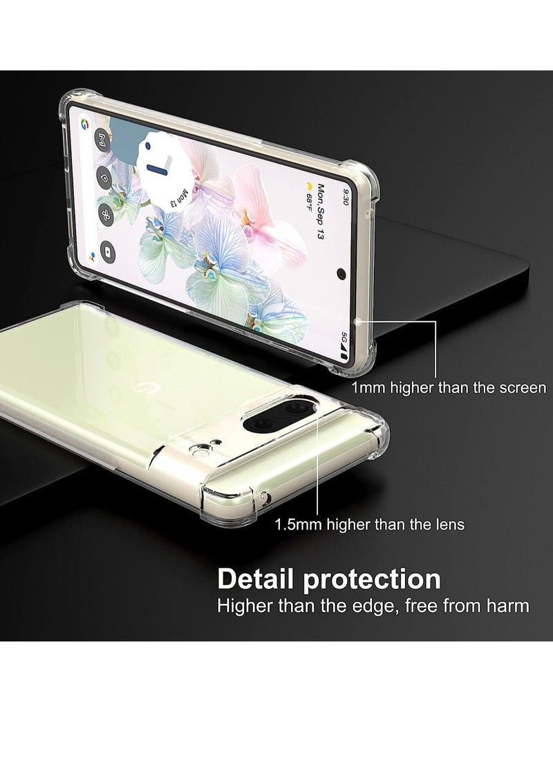 Generic - Google Pixel 7 Case Pixel 7 Phone Case Clear Scratch Resistant Reinforced Corners Rubber Soft Skin Silicone Protective Case Cover - Image 1