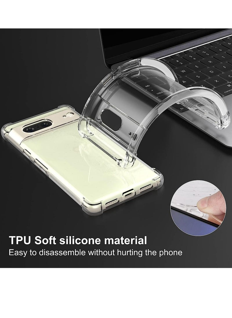 Generic - Google Pixel 7 Case Pixel 7 Phone Case Clear Scratch Resistant Reinforced Corners Rubber Soft Skin Silicone Protective Case Cover - Image 1