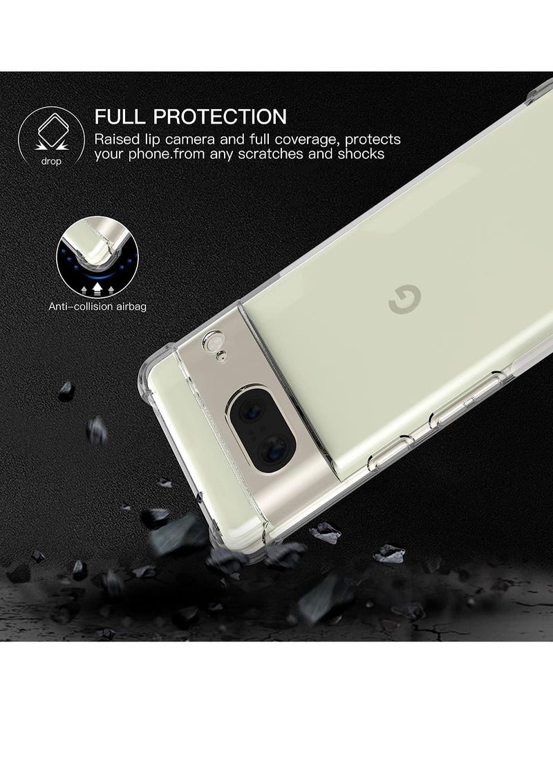 Generic - Google Pixel 7 Case Pixel 7 Phone Case Clear Scratch Resistant Reinforced Corners Rubber Soft Skin Silicone Protective Case Cover - Image 1