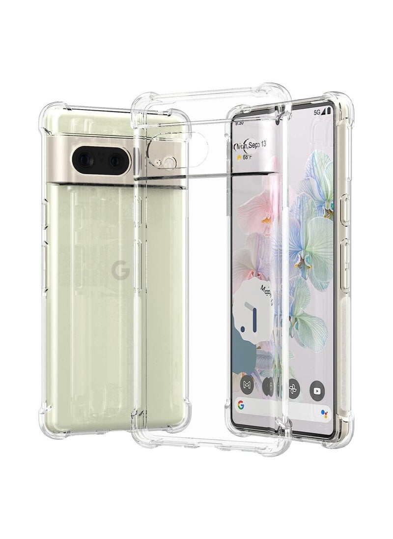 Generic - Google Pixel 7 Case Pixel 7 Phone Case Clear Scratch Resistant Reinforced Corners Rubber Soft Skin Silicone Protective Case Cover - Image 1