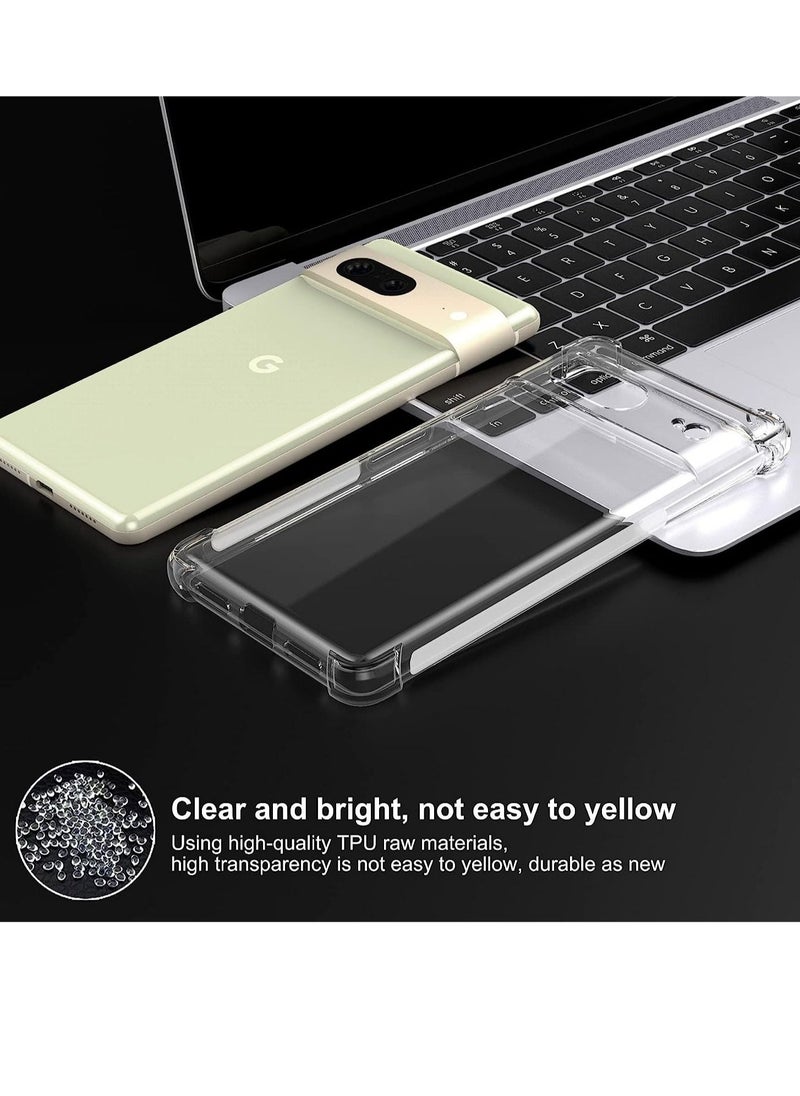 Generic - Google Pixel 7 Case Pixel 7 Phone Case Clear Scratch Resistant Reinforced Corners Rubber Soft Skin Silicone Protective Case Cover - Image 1
