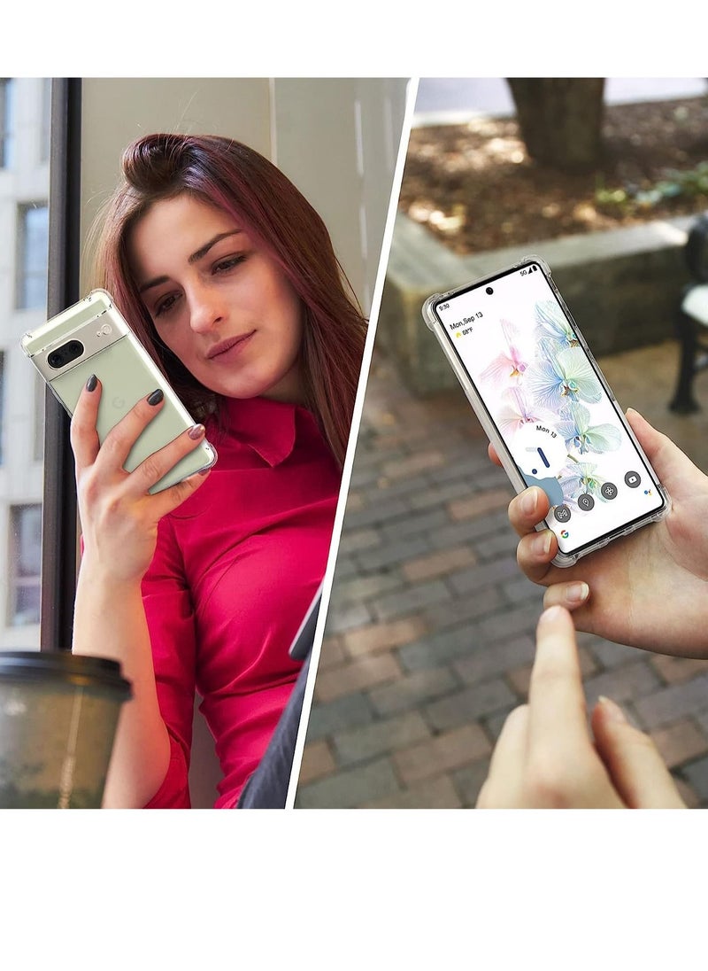 Generic - Google Pixel 7 Case Pixel 7 Phone Case Clear Scratch Resistant Reinforced Corners Rubber Soft Skin Silicone Protective Case Cover - Image 1