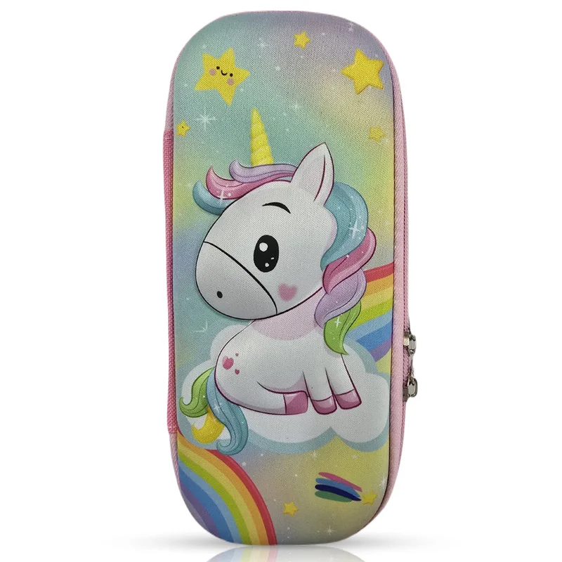 كوكوبي Cocobee Unicorn Star Pencil Case With Internal Mesh Pocket, Sturdy Build, Zipper Closure – Girls, 3+ Years, Multicolor
