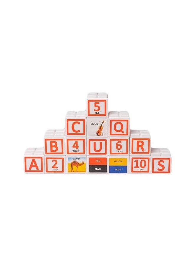 TOYZTREND Educational Plastic Apple Blocks Alphabets & Numbers Along With Pictures For Kids Ages 3+  - Image 2