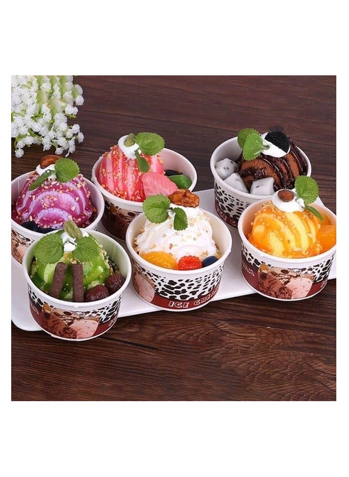 اكسسوارات منزلية ثلاثية الابعاد من الراتنج الحقيقي، ملصقات مغناطيسية للثلاجة، ستيكر لاصق مغناطيسي لاكواب الايس كريم المزيفة، ستيكر لاصق للثلاجة والطعام والثلاجة، اشكال مغناطيسية لطيفة (ايس كريم - Image 4