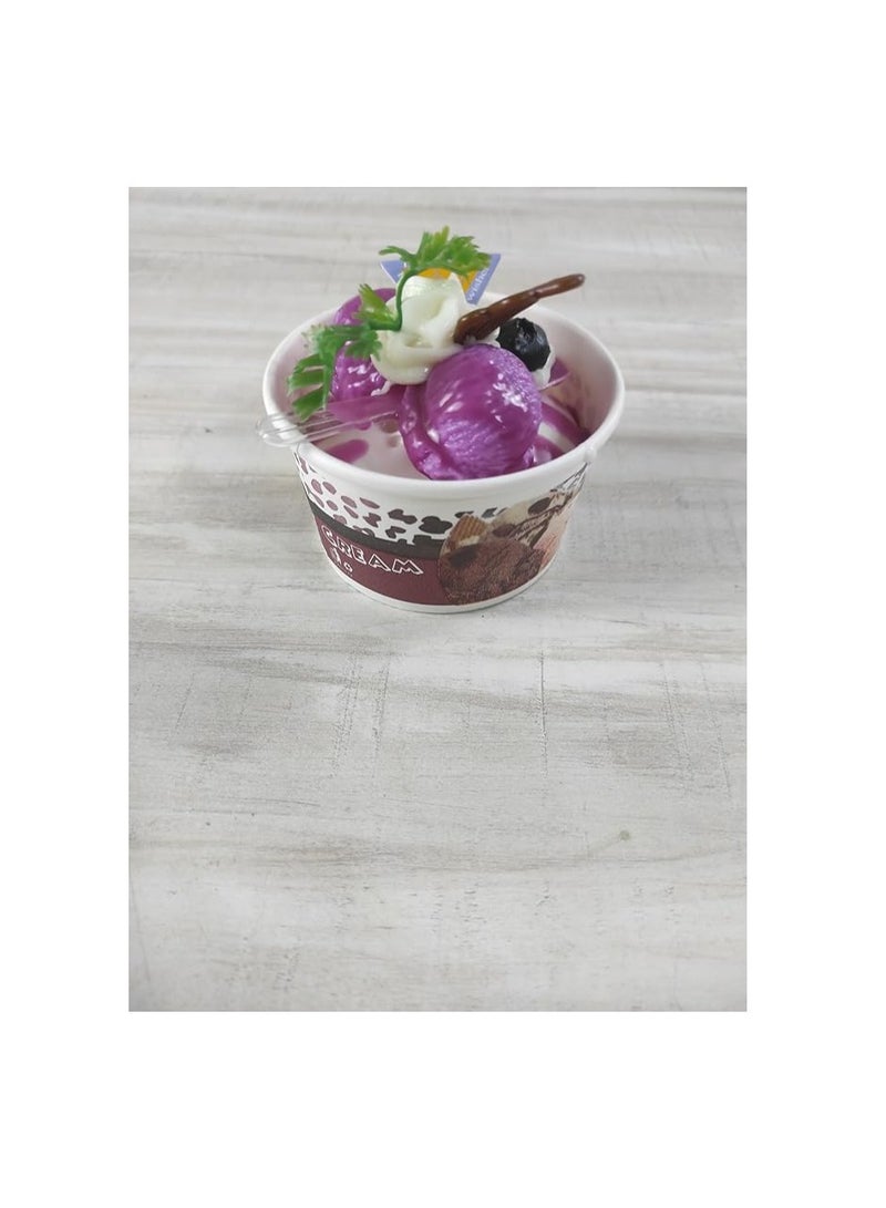 اكسسوارات منزلية ثلاثية الابعاد من الراتنج الحقيقي، ملصقات مغناطيسية للثلاجة، ستيكر لاصق مغناطيسي لاكواب الايس كريم المزيفة، ستيكر لاصق للثلاجة والطعام والثلاجة، اشكال مغناطيسية لطيفة (ايس كريم - Image 5