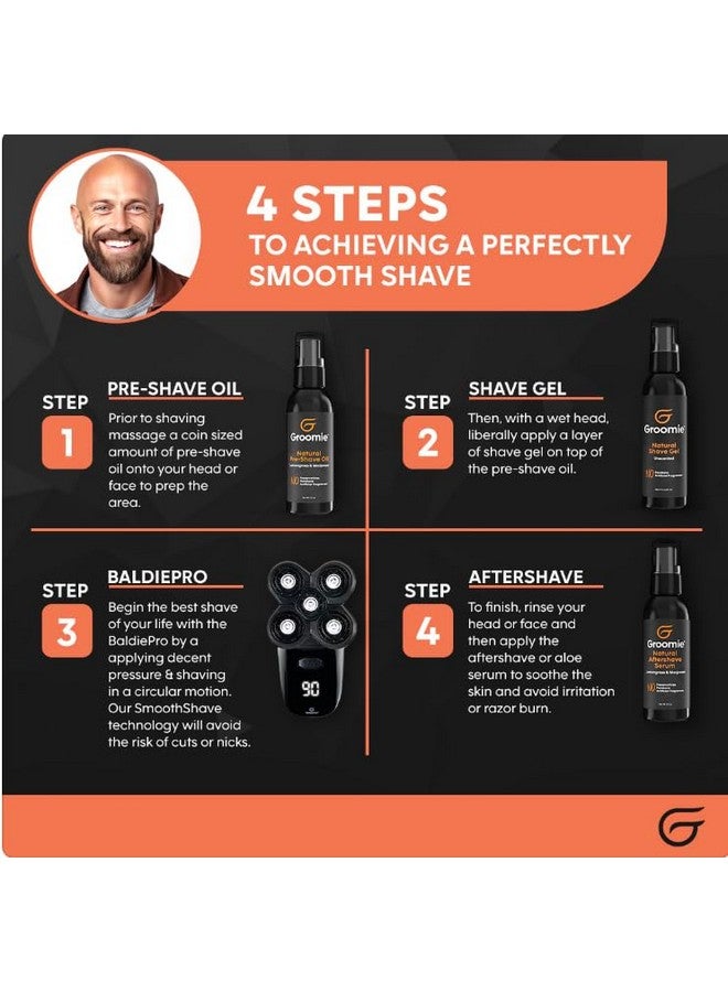 Groomie Roomie Natural Preshave Oil For Bald Headed Men And Women ; Specially Formulated Plant Based Recipe With Milk Thistle Seed Essential Oils Antioxidants And Vitamin E ; Promotes Close Shave 1 Oz  - Image 5