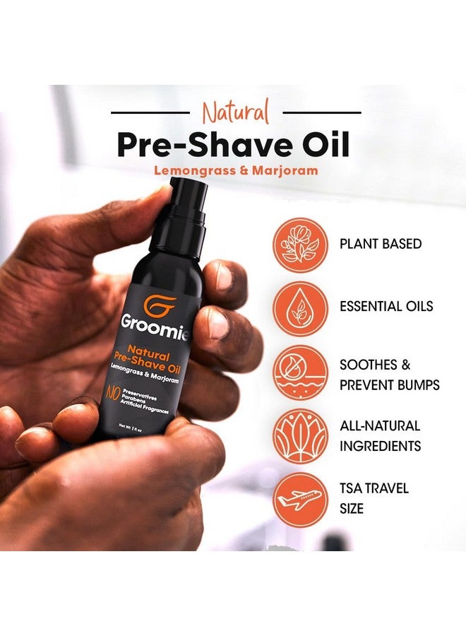 Groomie Roomie Natural Preshave Oil For Bald Headed Men And Women ; Specially Formulated Plant Based Recipe With Milk Thistle Seed Essential Oils Antioxidants And Vitamin E ; Promotes Close Shave 1 Oz  - Image 3