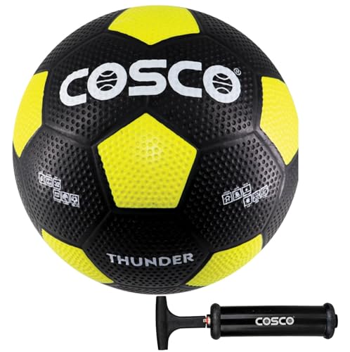 Cosco Football Thunder 5 with Hand Pump, Multicolour - Image 1