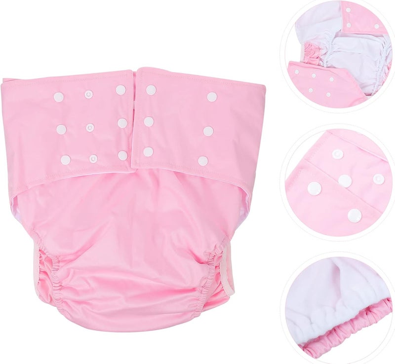 cheekyglo 3pcs Reusable Adult Diaper Washable Adult Pocket Nappy Cover Adjustable Reusable Diaper Cloth Breathable Leakfree - Image 2