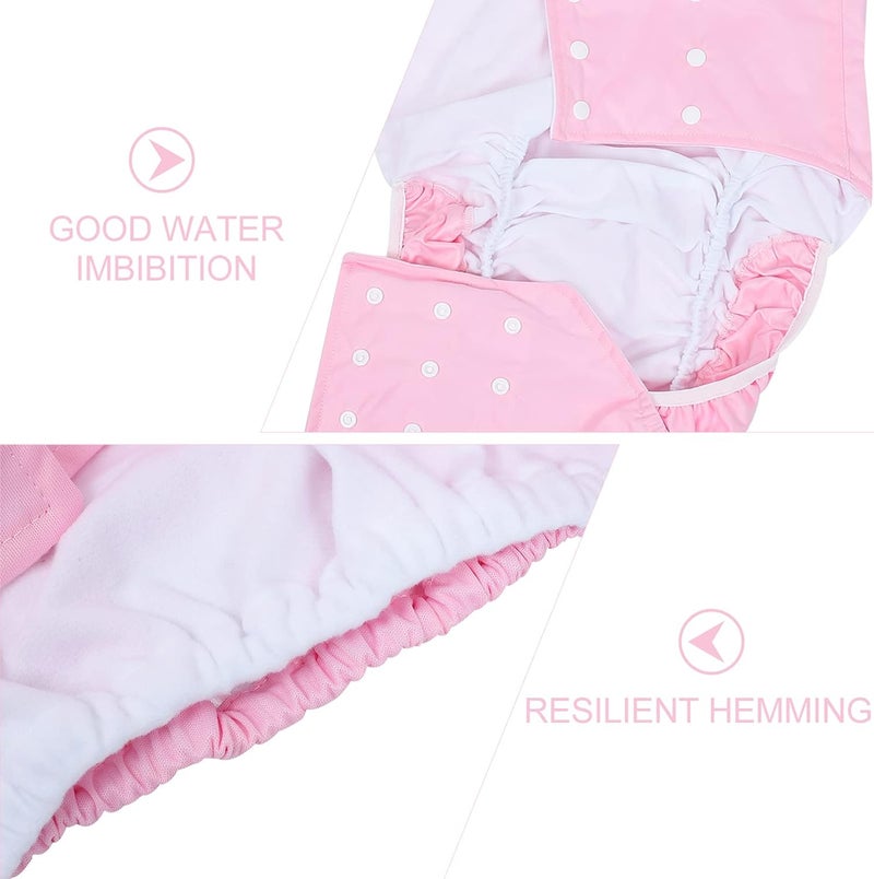 cheekyglo 3pcs Reusable Adult Diaper Washable Adult Pocket Nappy Cover Adjustable Reusable Diaper Cloth Breathable Leakfree - Image 3